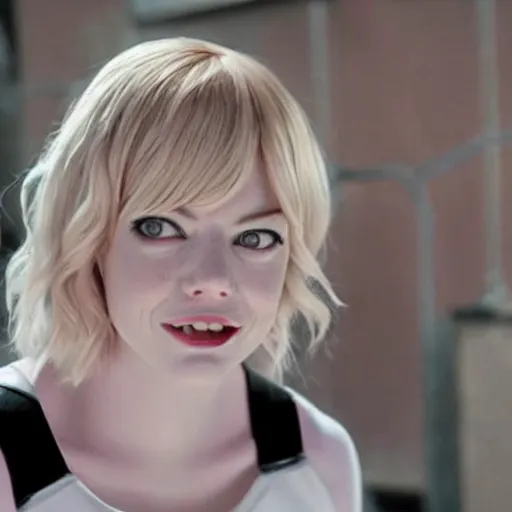 Image similar to Emma Stone as Spider-Gwen Ghost-Spider Gwen Stacey in the Marvel Cinematic Universe