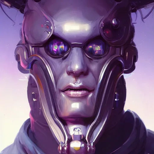 Image similar to a portrait of a evil cybernetic priest, cyberpunk concept art by pete mohrbacher and wlop and artgerm and josan gonzales, digital art, highly detailed, intricate, sci-fi, sharp focus, Trending on Artstation HQ, deviantart, unreal engine 5, 4K UHD image