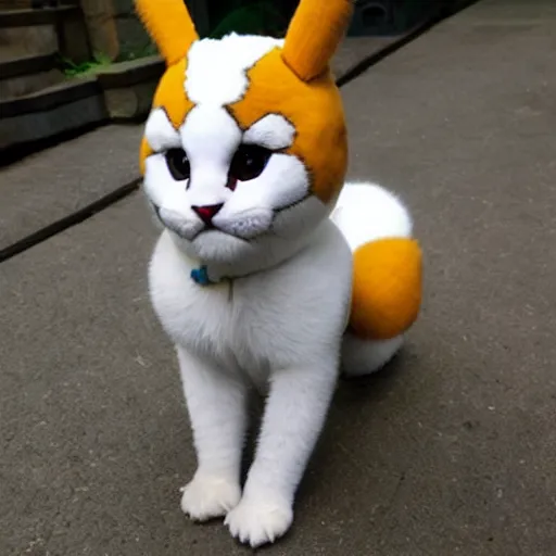 Image similar to real life silveon pokemon