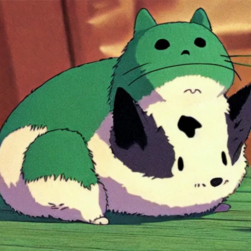 Prompt: a corgi totoro from an anime by studio ghibli, hayao miyazaki