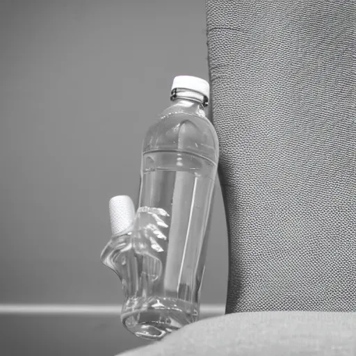 Image similar to a bottle of water on a chair