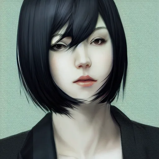 Image similar to heroine, beautiful, sui ishida with black hair, hyperrealistic, highly detailed, 8 k, a real photographic, digital art, character, realistic, full body portrait, artstation