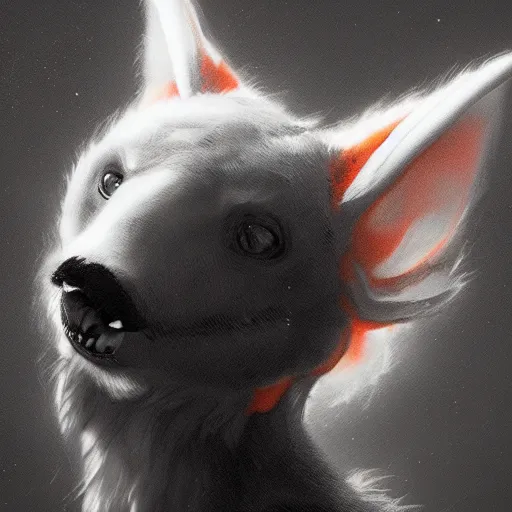 Prompt: Portrait furry ears snout collar neck paws Dragon ASPCA National Geographic Wikipedia Demiurge pet adoption quill splatterpaint rorschach 4k artstation unreal engine render greg rutkowski