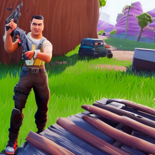 Prompt: ben shapiro in fortnite