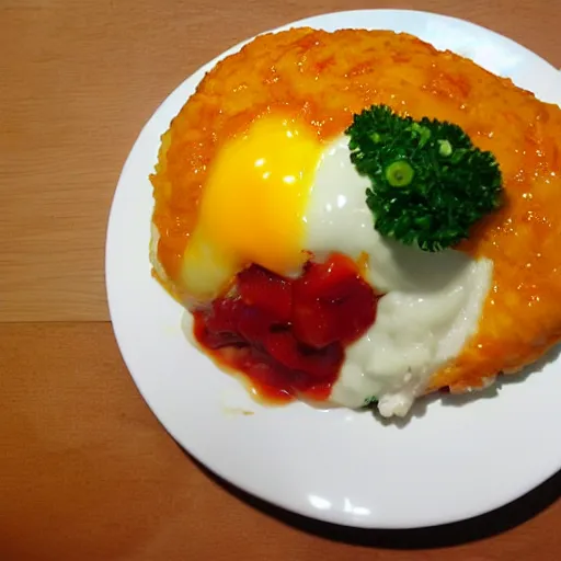 Prompt: omurice but it's sweet