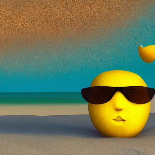 Epic Portrait An Lemon Wearing Sunglasses Sitting On 