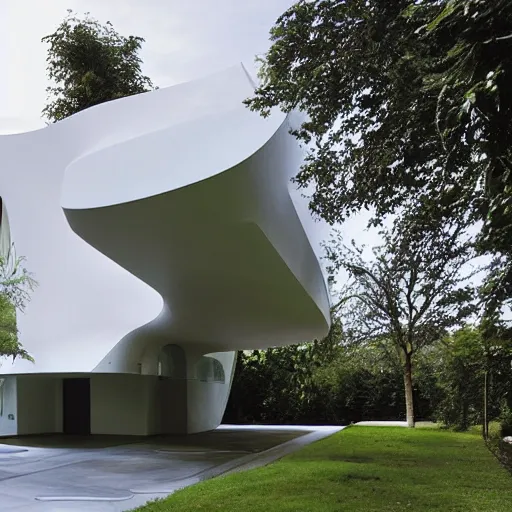 Image similar to house designed by zaha hadid