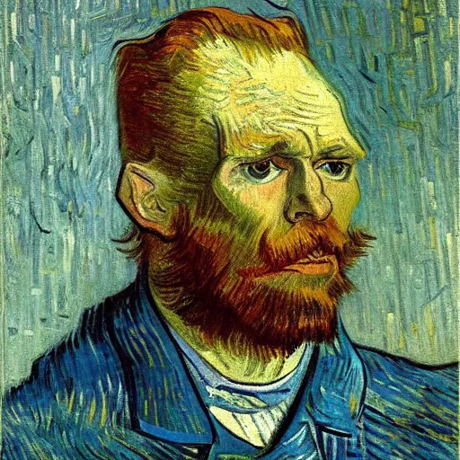 Image similar to portrait of pere tanguy by vincent van gogh