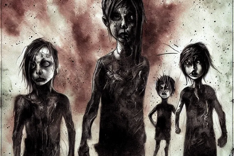 Image similar to black eyed kids by ben templesmith