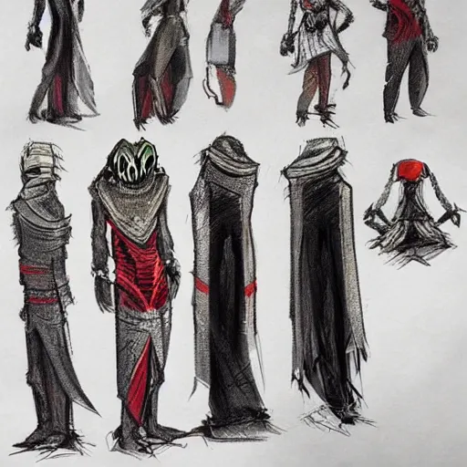 Prompt: concept art, traditional alien clothes