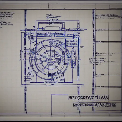 time machine plans on a blueprint page | Stable Diffusion