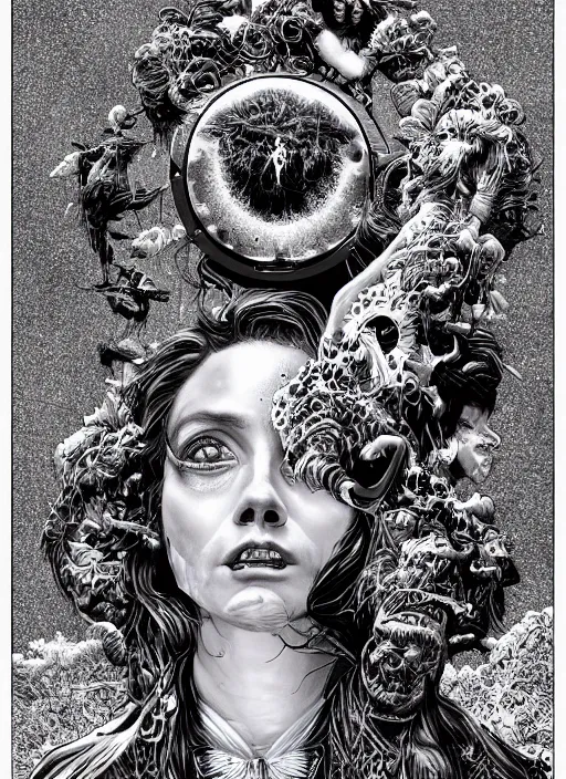 Image similar to Metal goddess painting by Dan Hillier, trending on artstation, artstationHD, artstationHQ, 4k, 8k