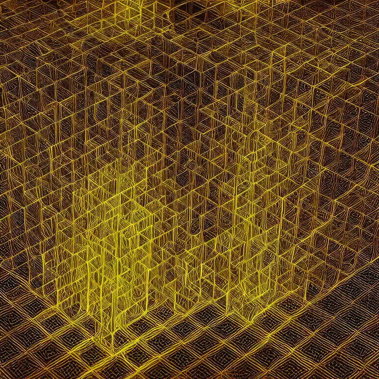 Image similar to cubes, squares, straight lines, complex beings, beautiful hairy, ornate hair, love, joy, vortexes, large arrays data holograms, 8 k, ultra hd, light shadows, wet refractions, 0 0 0 0 0 0 0 0
