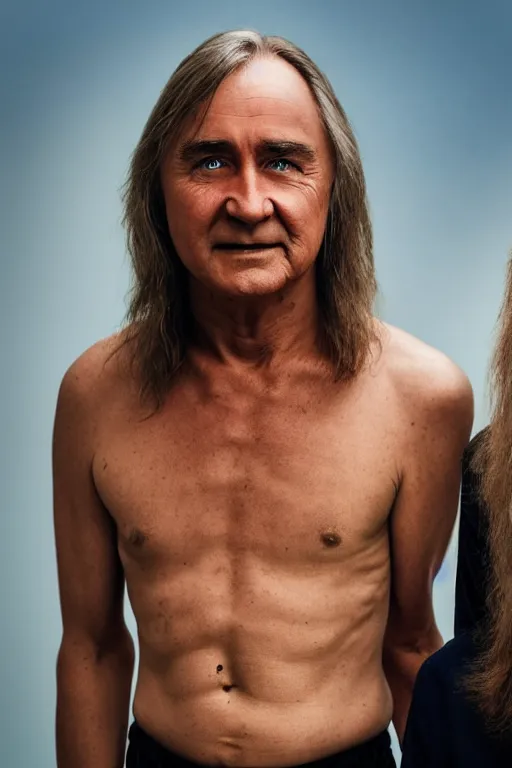 Prompt: BRACO THE GAZER with Satan, colour portrait photograph