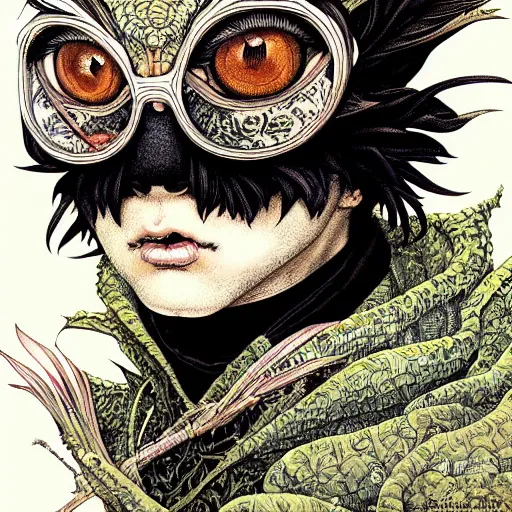 Image similar to pepe portrait painted in Frank frazzeta style drawn by Vania Zouravliov and Takato Yamamoto, inspired by Fables, intricate acrylic gouache painting, high detail, sharp high detail, manga and anime 2000