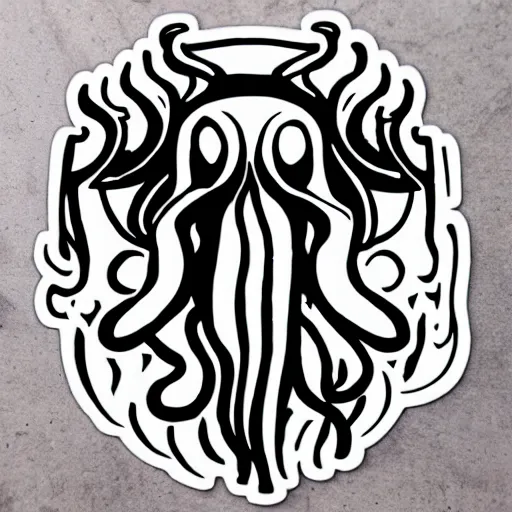 Prompt: stickers, Cthulhu