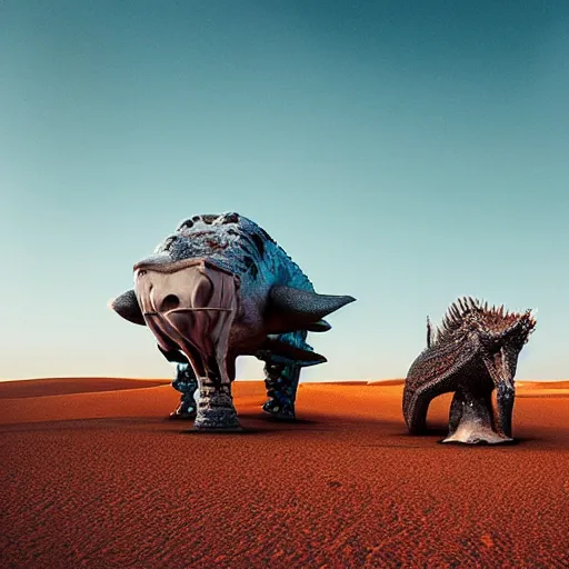 Image similar to 🐋🦖🐉 🤖 👽🐳 in desert, photography by bussiere rutkowski andreas roch