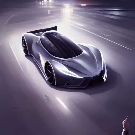 Prompt: detailed intricate digital illustration by greg rutkowski and artgerm and wlop ; 2 0 2 4 concept car, sharp, smooth, editorial photograph, led headlights and sleek design ; consumer electric vehicle, simple composition with blank background and sharp focus