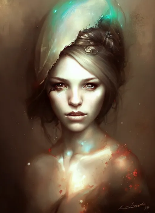 Image similar to a portrait of a pretty young lady by bastien lecouffe - deharme