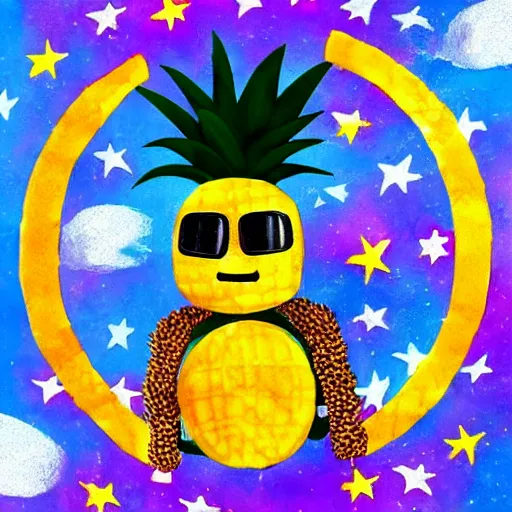 Prompt: an amazing pineapple astronaut