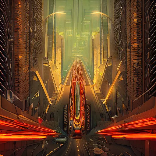 Image similar to Technological Anguish, wetcore, cyberpunk, Art-deco, digital art