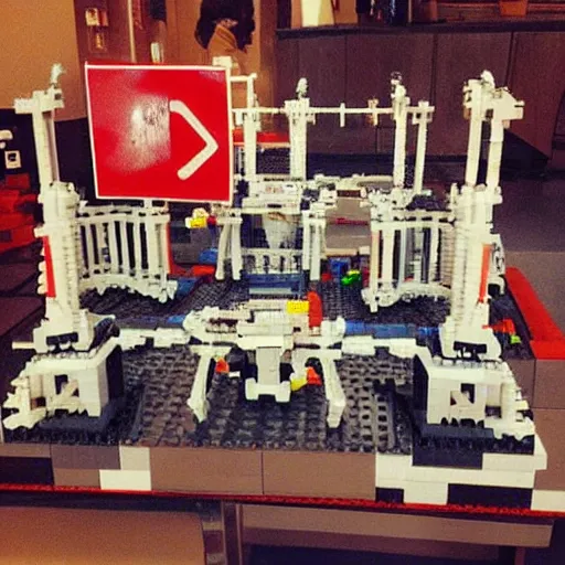 Prompt: “ jan 6 th insurrection, constructed with lego ”