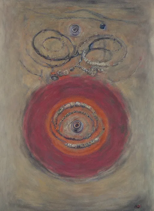 Image similar to biomechanical talisman of summoning yog - sothoth by maggi mcdonald, mark rothko, sabina klein