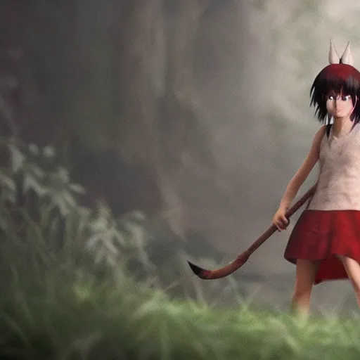 Image similar to princess mononoke rendered in redshift, ILM