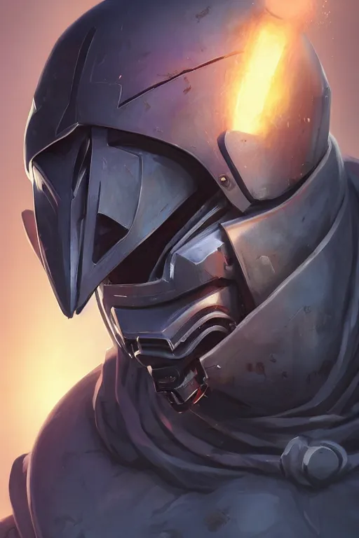 Image similar to epic mask helmet robot ninja portrait stylized as fornite style game design fanart by concept artist gervasio canda, behance hd by jesper ejsing, by rhads, makoto shinkai and lois van baarle, ilya kuvshinov, rossdraws global illumination radiating a glowing aura global illumination ray tracing hdr render in unreal engine 5