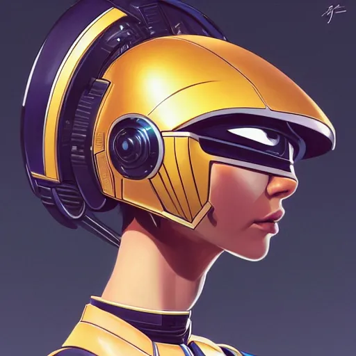 Image similar to a portrait of a stunning beautiful elite kendall jenner gundam pilot, with an intricate, detailed, urban inspired hiphop afro futuristic helmet, vector behance hd jesper ejsing, rhads, makoto shinkai, lois van baarle, ilya kuvshinov, rossdraws, hd, 3 2 k, ilya kuvshinov, gustav klimt