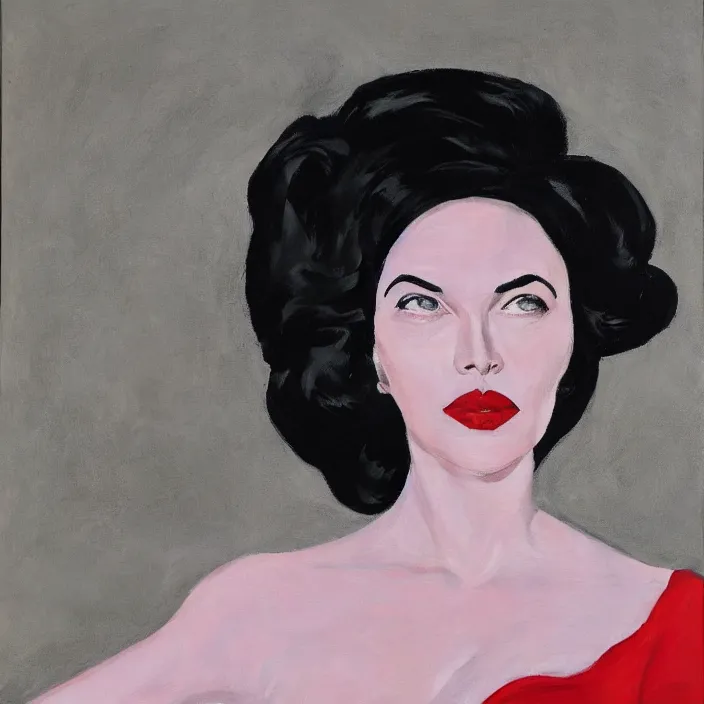 Image similar to a portrait of sherilyn fenn, dramatic, fantastic, dreamy, by amy sherald, by alice neel