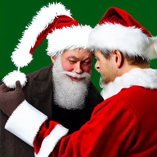 Prompt: A doctor diagnosing Santa