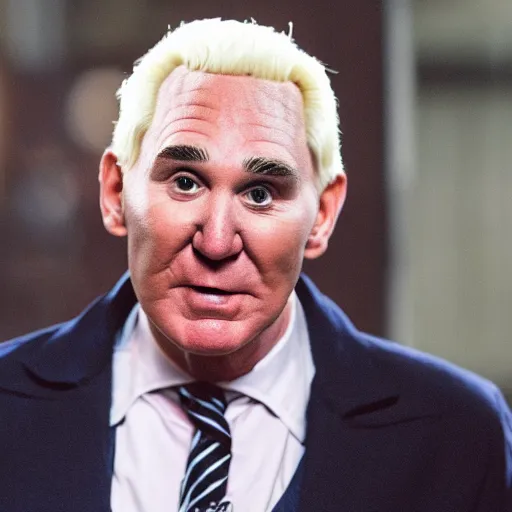 Prompt: roger stone as the penguin in batman