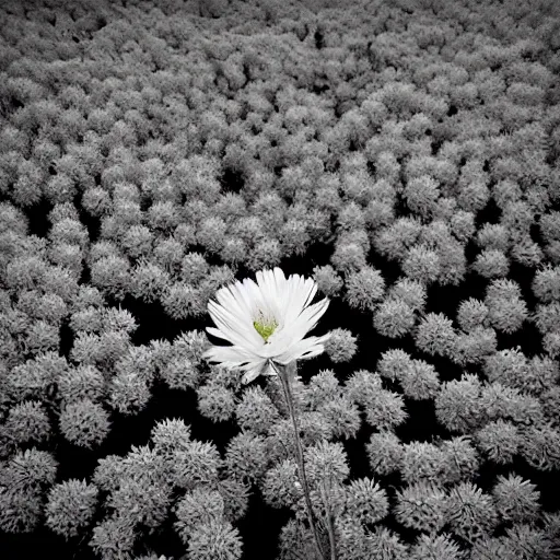 Image similar to a flower in infrared