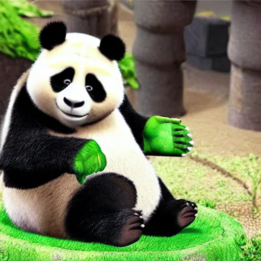 Image similar to Panda Shrek