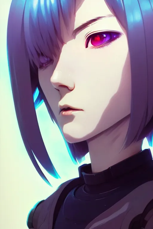 Image similar to portrait Anime cyborg non girl, cyberpunk, holy church cute-fine-face, white-hair pretty face, realistic shaded Perfect face, fine details. Anime. realistic shaded lighting by Ilya Kuvshinov katsuhiro otomo ghost-in-the-shell, magali villeneuve, artgerm, rutkowski, WLOP Jeremy Lipkin and Giuseppe Dangelico Pino and Michael Garmash and Rob Rey