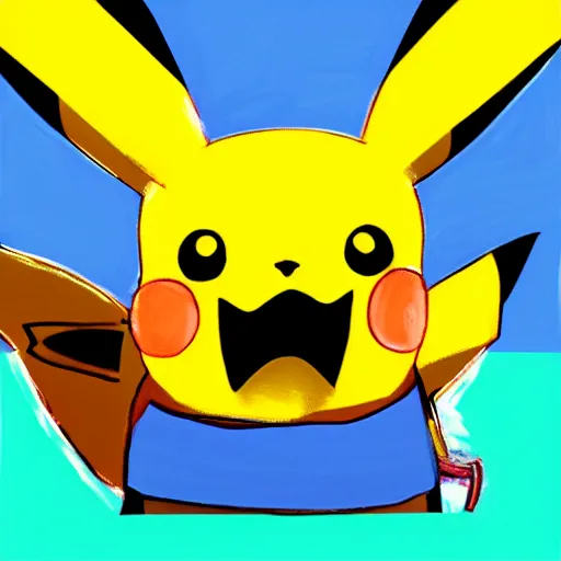 Prompt: pikachu by andi warhol, 4 k, digital painting, bright colors