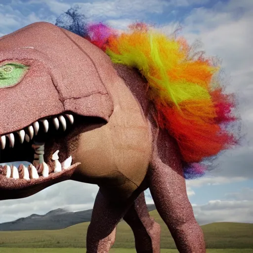 Image similar to photo of a tyrannosaurus clown