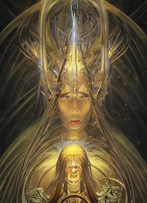 Image similar to album art divine holy glowing symbol spell , physically accurate, moody dynamic lighting, very very intricate, very very elegant, highly detailed, digital painting, artstation, HR GIGER, Hieronymus Bosch, Francis Bacon, concept art, smooth, very beautiful, sharp focus, illustration, art by artgerm and greg rutkowski and alphonse mucha