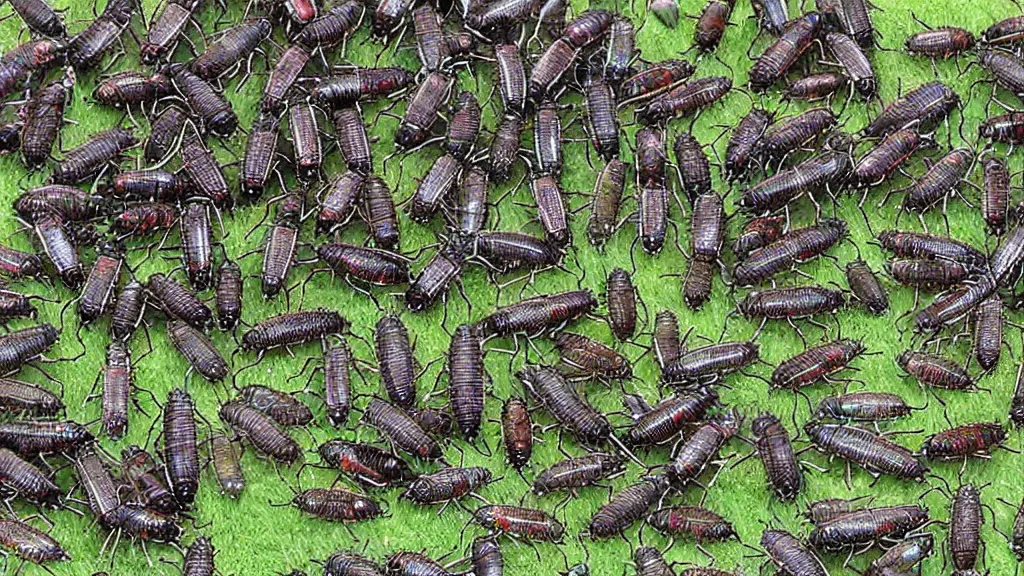 Image similar to an army of giant bugs