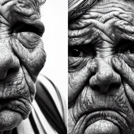 Image similar to an old ugly woman's face by bruce gilden