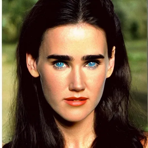 Image similar to face of 1992 blonde Jennifer Connelly