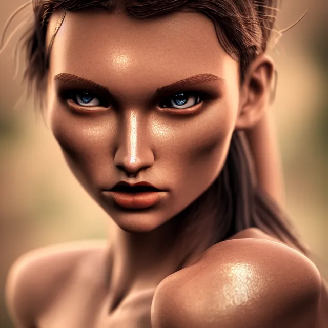Prompt: amazon girl, fit body, highly detailed, 4 k, hdr, smooth, sharp focus, high resolution, award - winning photo, boris valejo, photorealistic