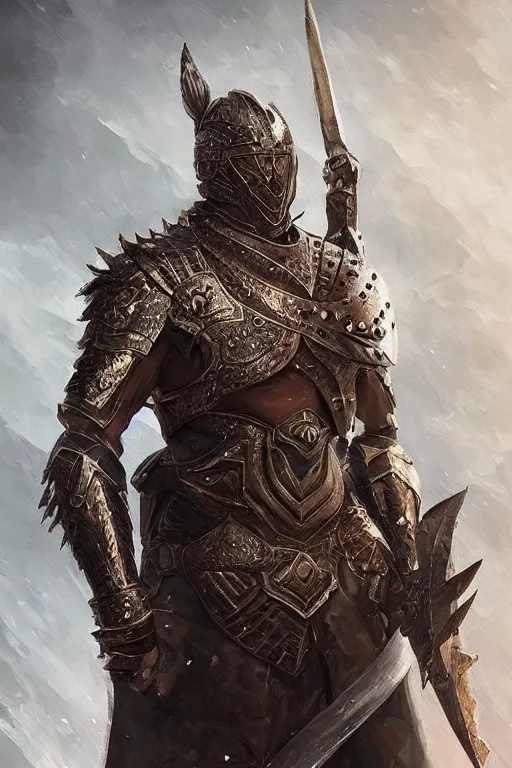 Image similar to a warrior man, intricate royal armor, artstation, highly detailed, sharp, elegant, beautiful, artstation, frontpage of reddit, by Sakimichan and WLOP