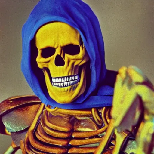 Image similar to skeletor on vintage color kodachrome photograph