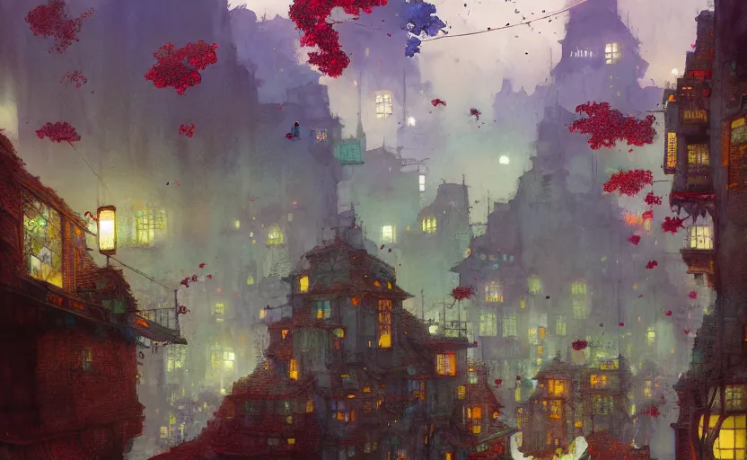 Image similar to office, fantasy. intricate, amazing composition, colorful watercolor, by ruan jia, by maxfield parrish, by marc simonetti, by hikari shimoda, by robert hubert, by zhang kechun, illustration, gloomy