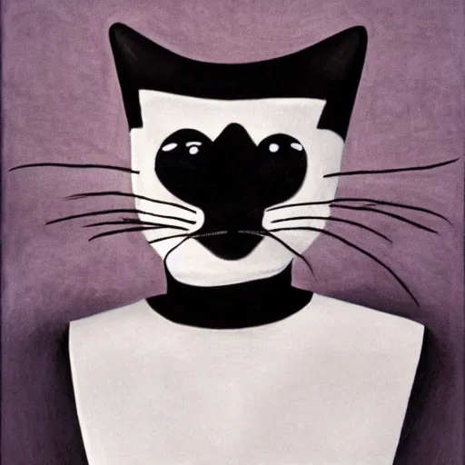 Image similar to cat as a mime