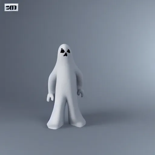 Image similar to a spooky ghost. playstation 1 3 d model.