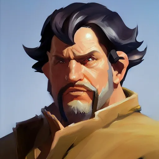 Image similar to greg manchess portrait painting of bilbo beutlin as overwatch character, medium shot, asymmetrical, profile picture, organic painting, sunny day, matte painting, bold shapes, hard edges, street art, trending on artstation, by huang guangjian and gil elvgren and sachin teng