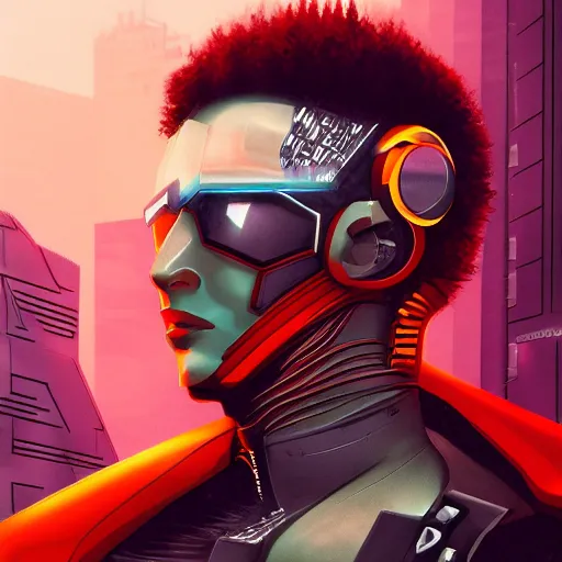 Image similar to cyberpunk augustus caesar as the leader of a futuristic communist nation, cybernetics, sharp lines, digital, artstation, colored in